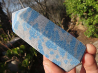 Polished Blue Spotted Spinel Quartz Points x 3 From Madagascar - Toprock Gemstones and Minerals 