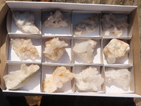 Natural Small White Quartz Clusters  x 12 From Madagascar - Toprock Gemstones and Minerals 