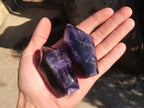 Polished Chevron Amethyst Points x 6 From Zambia - Toprock Gemstones and Minerals 