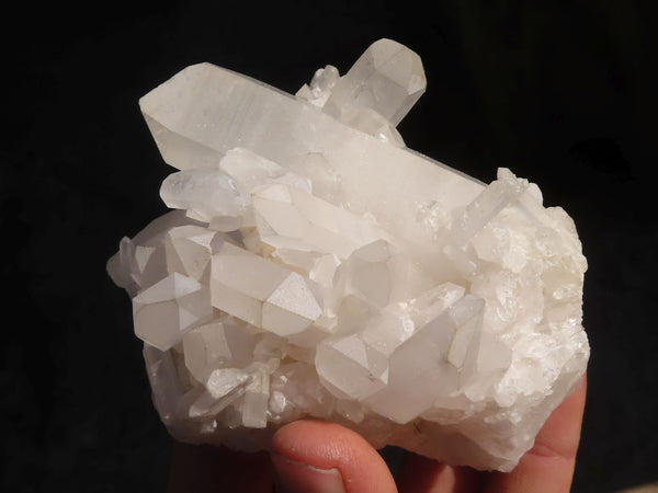 Natural Small White Quartz Clusters  x 12 From Madagascar - Toprock Gemstones and Minerals 