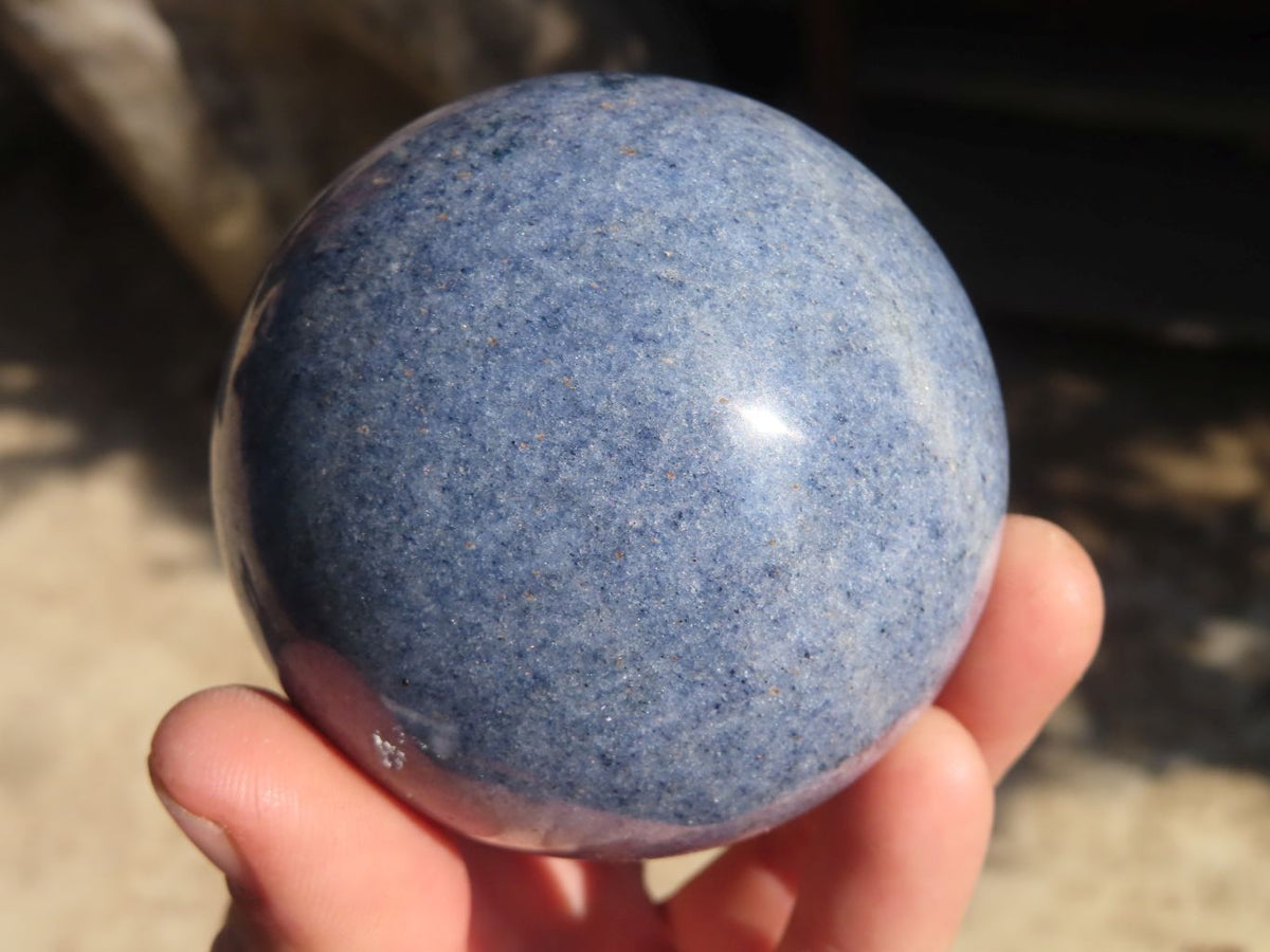 Polished Blue Lazulite Spheres  x 6 From Madagascar - Toprock Gemstones and Minerals 