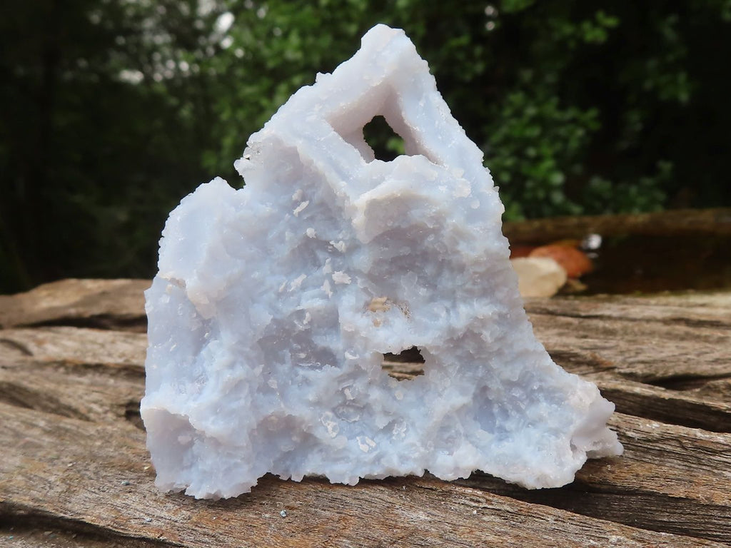 Natural Etched Blue Chalcedony Specimens  x 12 From Malawi - TopRock