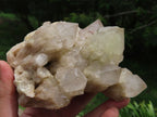 Natural White Phantom Cascading Lwena Quartz Clusters x 2 From Lwena, Congo - TopRock