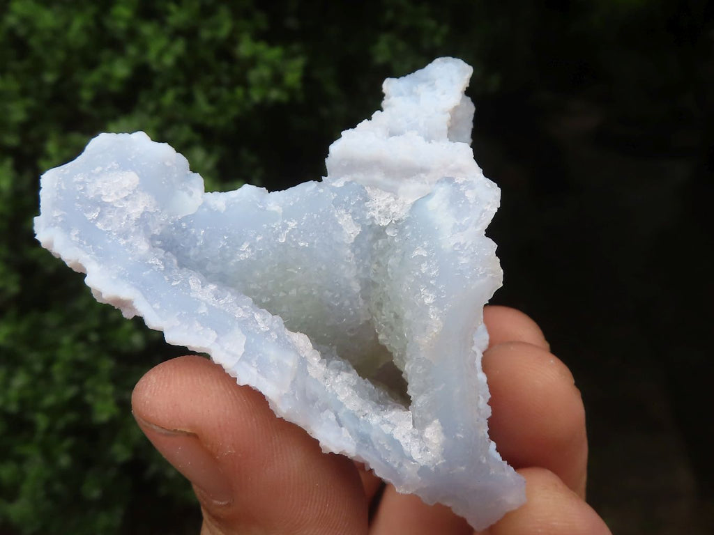 Natural Etched Blue Chalcedony Specimens  x 12 From Malawi - TopRock