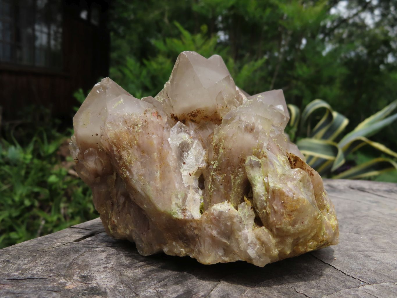 Natural White Phantom Cascading Lwena Quartz Clusters x 2 From Lwena, Congo - TopRock