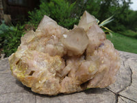 Natural White Phantom Cascading Lwena Quartz Clusters x 2 From Lwena, Congo - TopRock