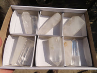 Polished Clear Quartz Crystal Points  x 9 From Madagascar - Toprock Gemstones and Minerals 
