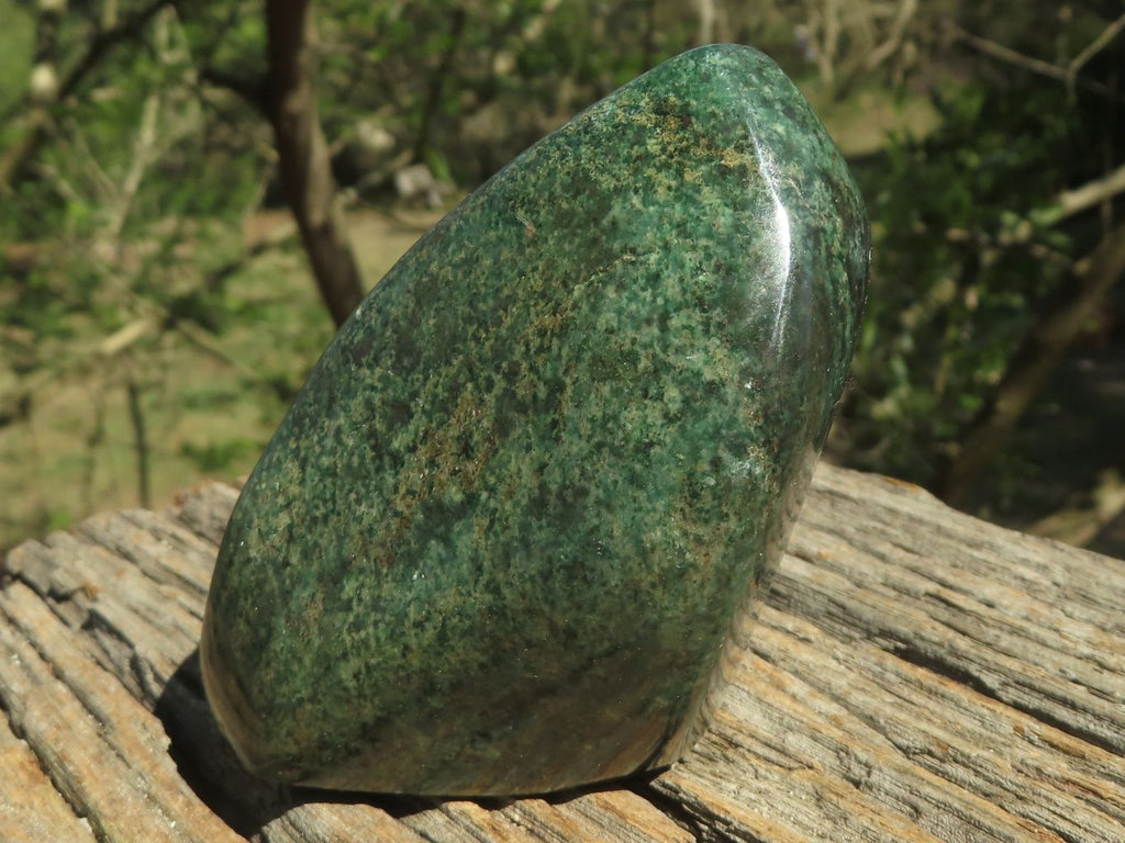 Polished Rare Fluorescent Green Verdite Ruby Corundum Free Forms  x 4 From Zimbabwe - TopRock