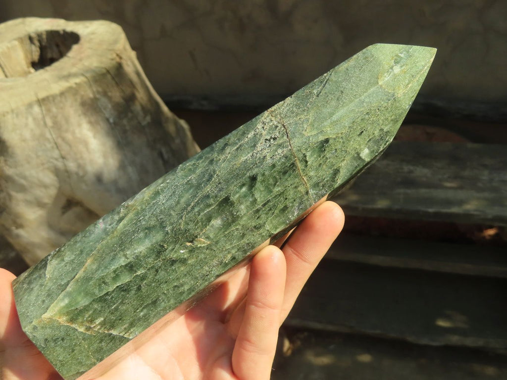 Polished Banded Green Fuchsite Quartz Points  x 2 From Ambatondrazaka, Madagascar - Toprock Gemstones and Minerals 