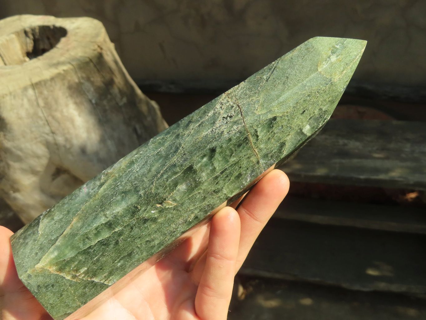 Polished Banded Green Fuchsite Quartz Points  x 2 From Ambatondrazaka, Madagascar - Toprock Gemstones and Minerals 