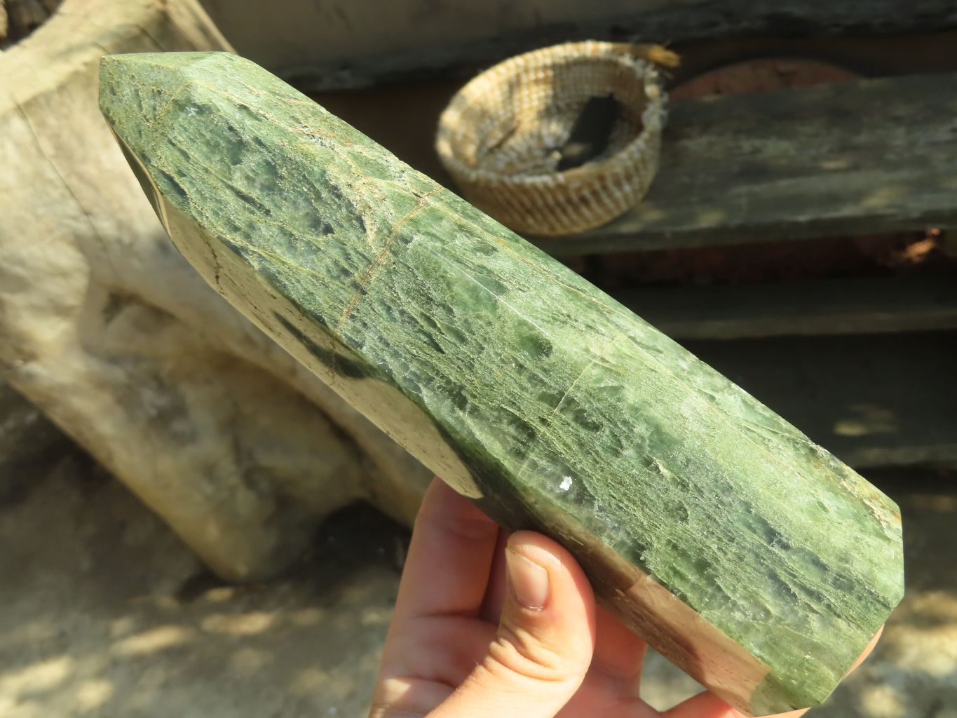 Polished Banded Green Fuchsite Quartz Points  x 2 From Ambatondrazaka, Madagascar - Toprock Gemstones and Minerals 