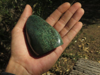Polished Rare Fluorescent Green Verdite Ruby Corundum Free Forms  x 4 From Zimbabwe - TopRock