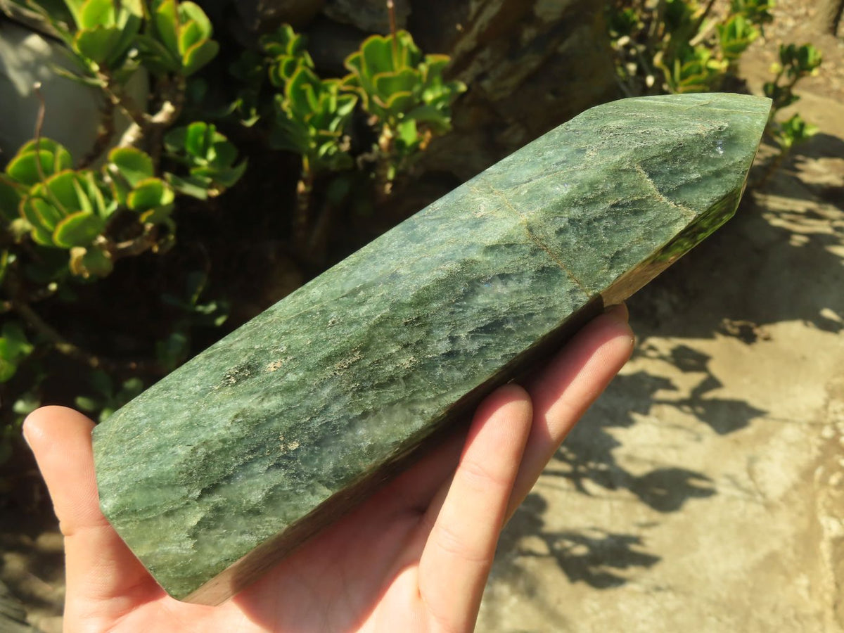 Polished Banded Green Fuchsite Quartz Points  x 2 From Ambatondrazaka, Madagascar - Toprock Gemstones and Minerals 