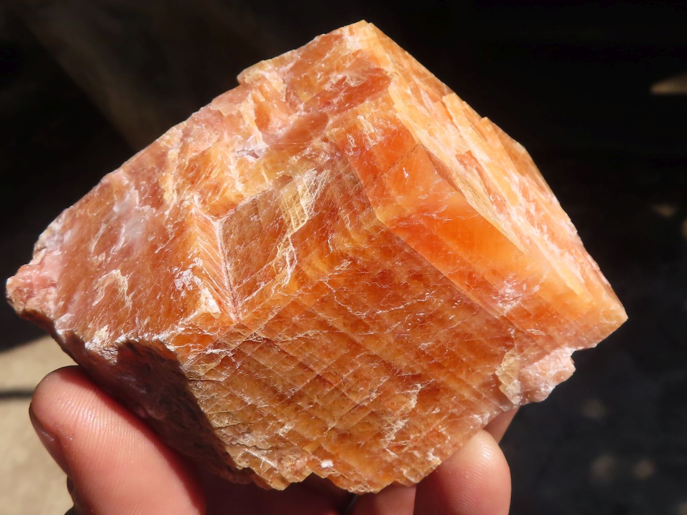 Natural New Sunset Orange Calcite Specimens  x 12 From Spitzkop, Namibia - Toprock Gemstones and Minerals 