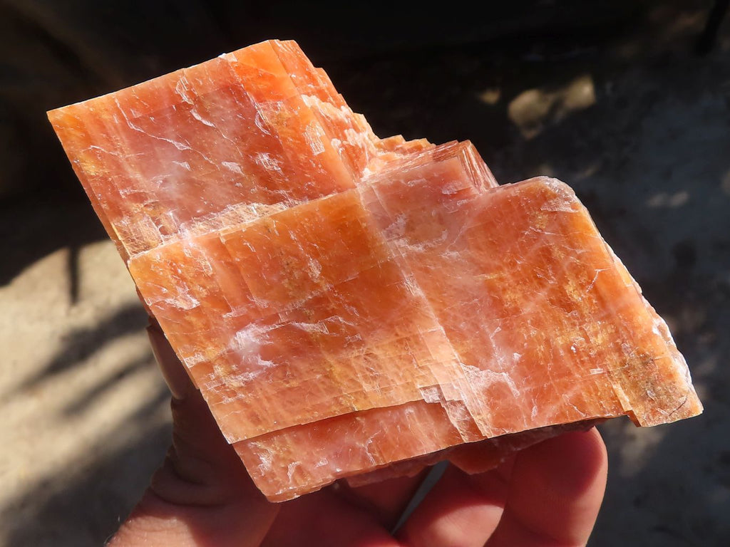 Natural New Sunset Orange Calcite Specimens  x 12 From Spitzkop, Namibia - Toprock Gemstones and Minerals 