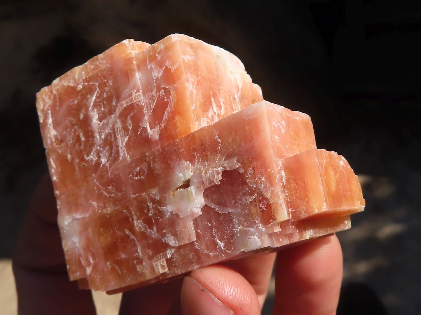 Natural New Sunset Orange Calcite Specimens  x 12 From Spitzkop, Namibia - Toprock Gemstones and Minerals 