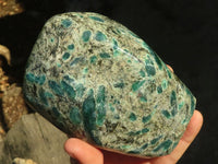 Polished Emerald Mica In Matrix Standing Free Forms x 1 From Mutoko, Zimbabwe - Toprock Gemstones and Minerals 