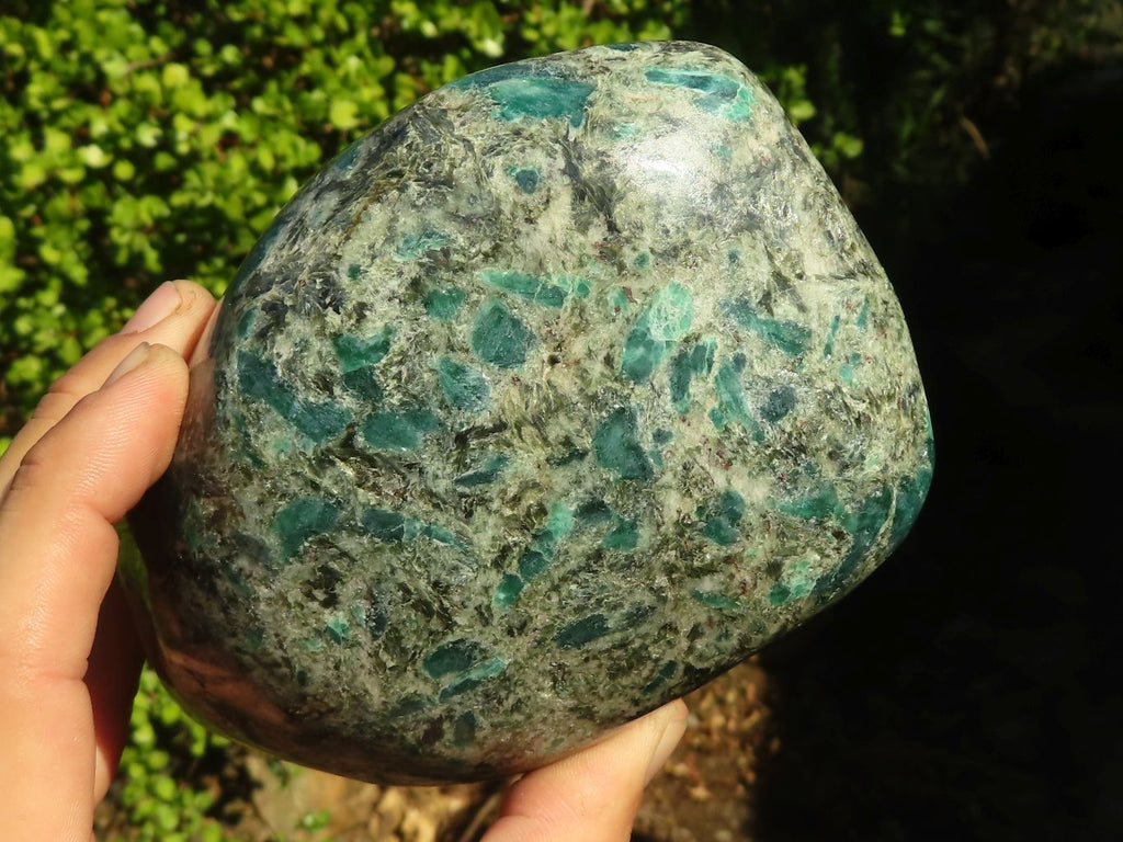 Polished Emerald Mica In Matrix Standing Free Forms x 1 From Mutoko, Zimbabwe - Toprock Gemstones and Minerals 