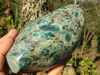 Polished Emerald Mica In Matrix Standing Free Forms x 1 From Mutoko, Zimbabwe - Toprock Gemstones and Minerals 