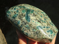 Polished Emerald Mica In Matrix Standing Free Forms x 1 From Mutoko, Zimbabwe - Toprock Gemstones and Minerals 