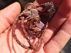 Polished Copper Wire Wrapped Ancient Eagle Pendants  x 6 From Zimbabwe - Toprock Gemstones and Minerals 