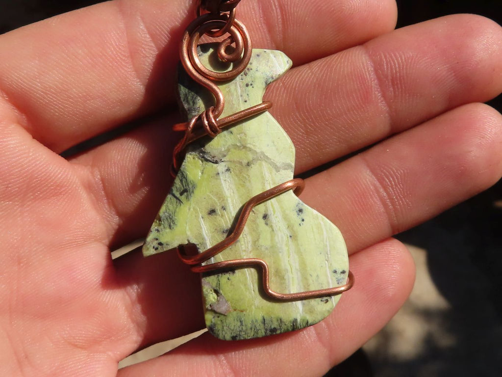 Polished Copper Wire Wrapped Ancient Eagle Pendants  x 6 From Zimbabwe - Toprock Gemstones and Minerals 