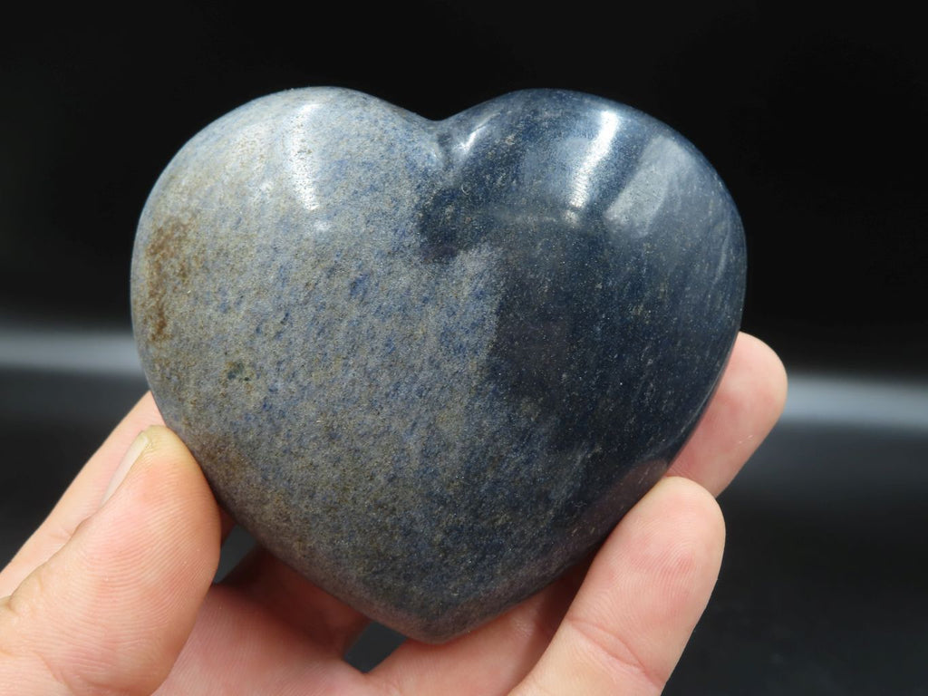 Polished Large Lazulite (Magnesium, Iron, and Aluminium Phosphate) Hearts x 6 From Ambatofinandrahana, Madagascar - TopRock