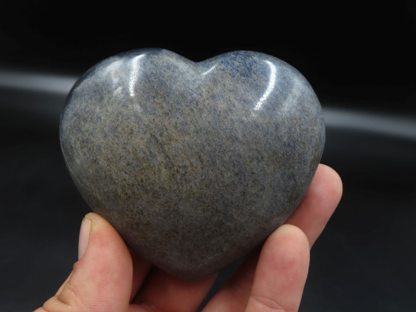 Polished Large Lazulite (Magnesium, Iron, and Aluminium Phosphate) Hearts x 6 From Ambatofinandrahana, Madagascar - TopRock
