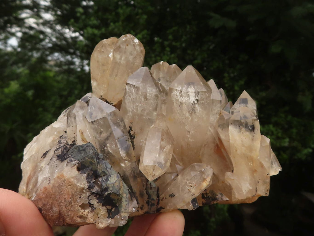 Natural Pair Of Quartz Clusters  x 2 From Madagascar - TopRock