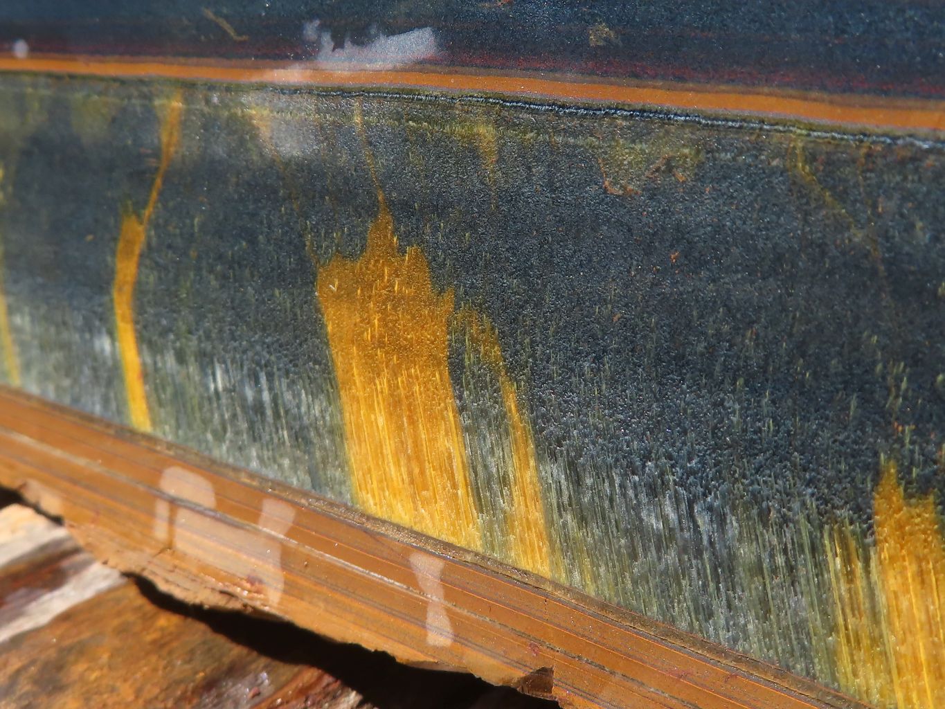 Natural Golden Blue Tigers Eye Specimen x 1 From Prieska, South Africa - TopRock