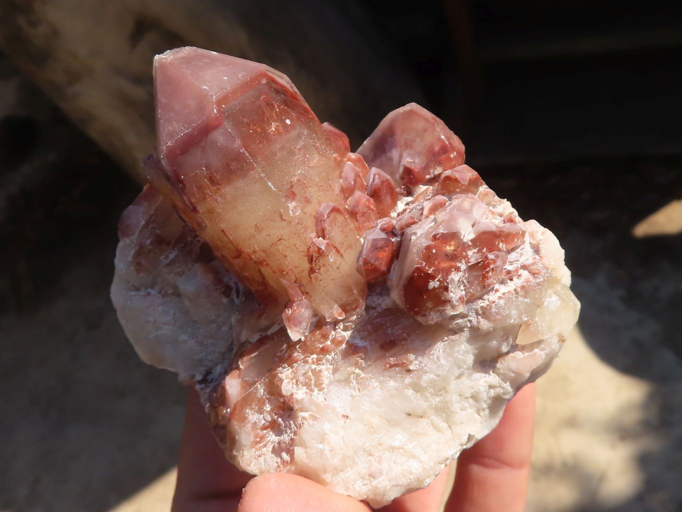 Natural Red Hematoid Quartz Specimens x 6 From Karoi, Zimbabwe - Toprock Gemstones and Minerals 