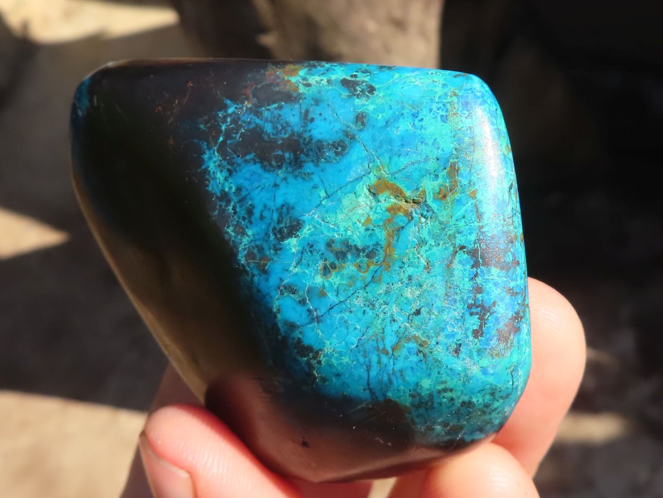 Polished Blue Shattuckite Free Forms  x 6 From Kaokoveld, Namibia - Toprock Gemstones and Minerals 