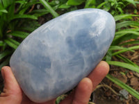 Polished Blue Calcite Standing Free Forms x 2 From Madagascar - TopRock