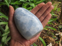 Polished Blue Calcite Standing Free Forms x 2 From Madagascar - TopRock