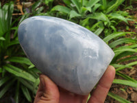 Polished Blue Calcite Standing Free Forms x 2 From Madagascar - TopRock