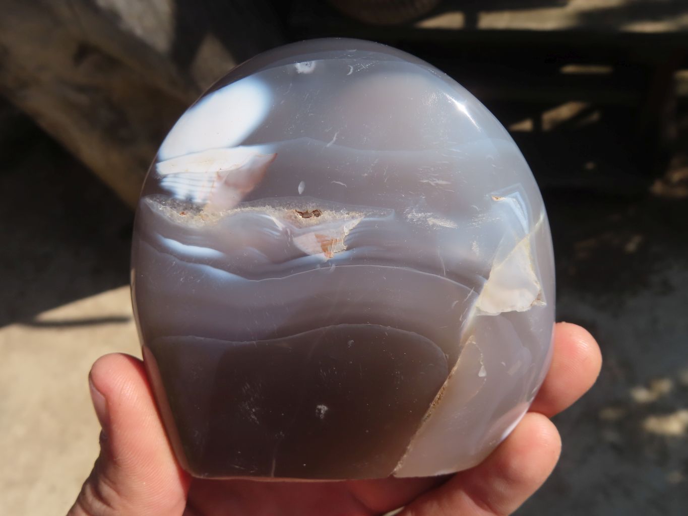Polished Mixed Agate Standing Free Forms x 4 From West Coast, Madagascar - Toprock Gemstones and Minerals 
