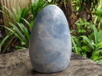 Polished Blue Calcite Standing Free Forms x 2 From Madagascar - TopRock