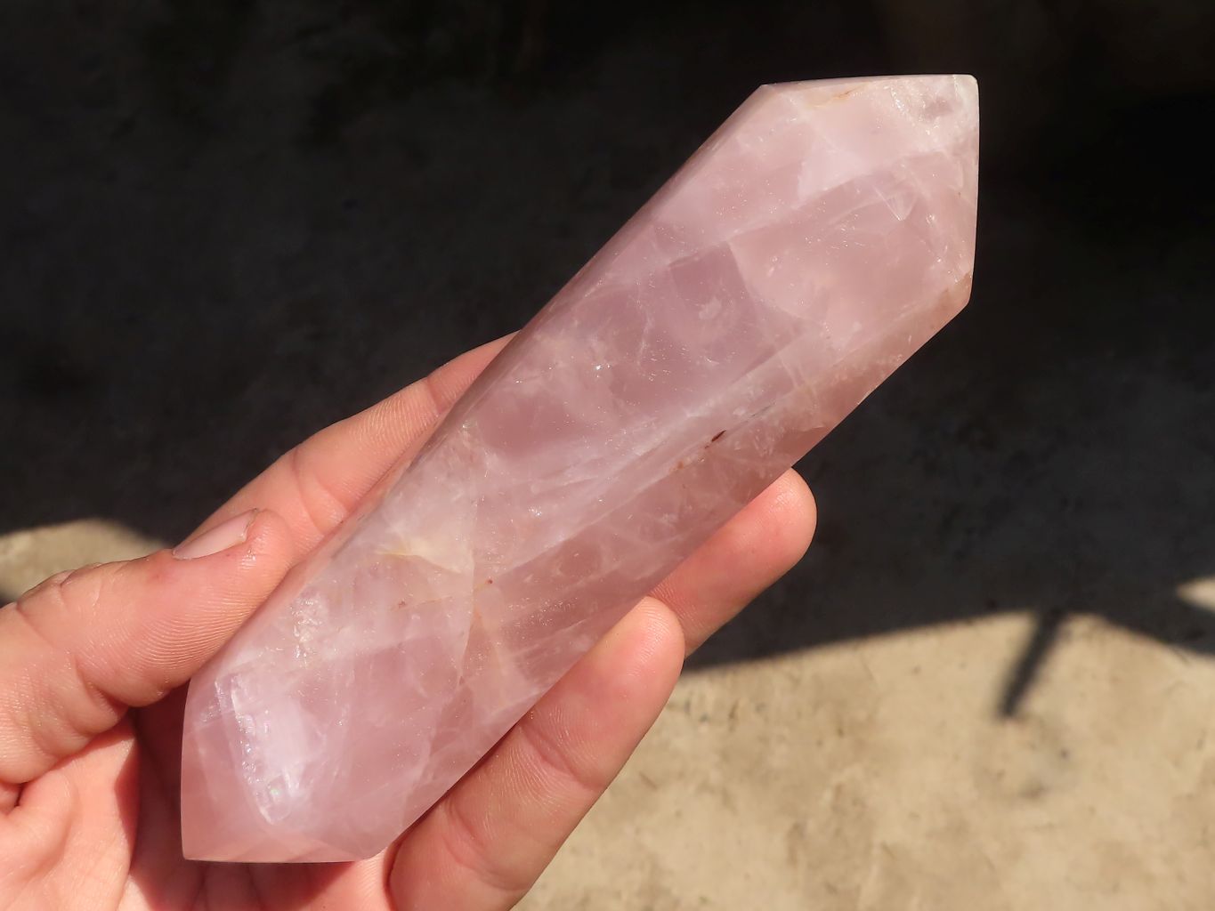 Polished Double Terminated Rose Quartz Points x 4 From Ambatondrazaka, Madagascar - Toprock Gemstones and Minerals 