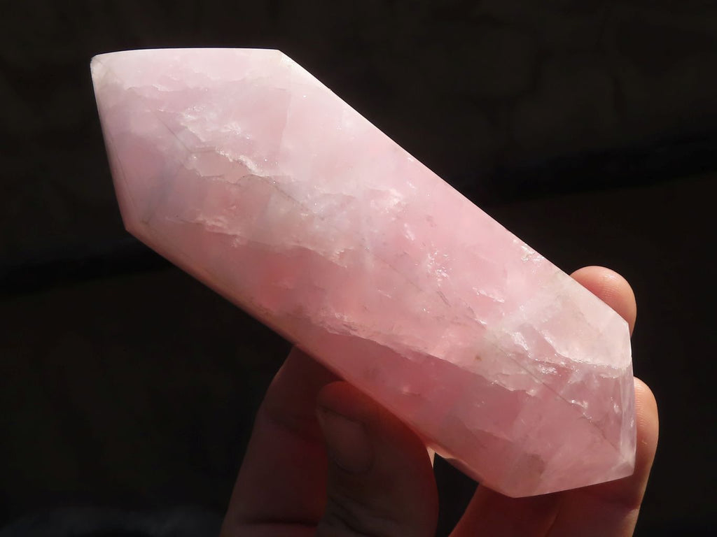 Polished Double Terminated Rose Quartz Points x 4 From Ambatondrazaka, Madagascar - Toprock Gemstones and Minerals 