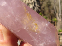 Polished Double Terminated Rose Quartz Points x 4 From Ambatondrazaka, Madagascar - Toprock Gemstones and Minerals 