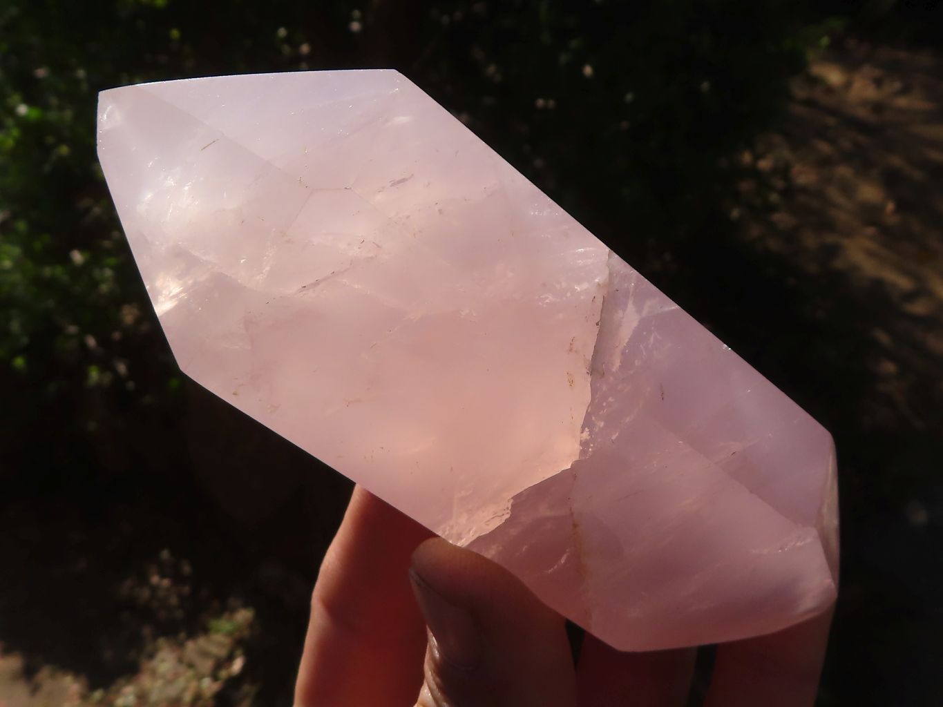 Polished Double Terminated Rose Quartz Points x 4 From Ambatondrazaka, Madagascar - Toprock Gemstones and Minerals 