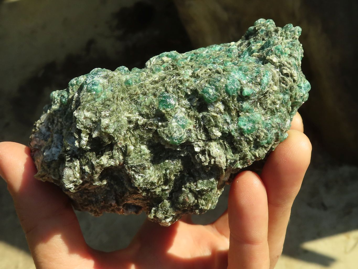 Natural Rare Emerald Mica In Matrix Cobbed Specimens x 4 From Mutoko, Zimbabwe - Toprock Gemstones and Minerals 