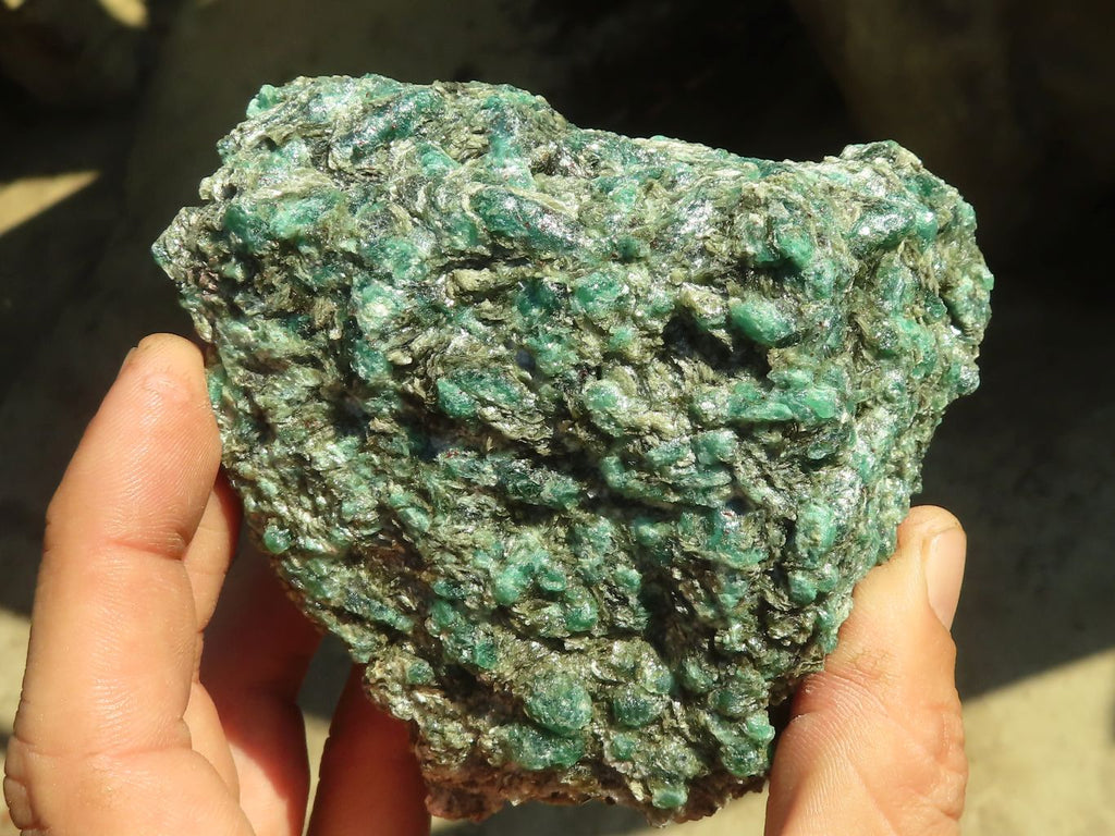 Natural Rare Emerald Mica In Matrix Cobbed Specimens x 4 From Mutoko, Zimbabwe - Toprock Gemstones and Minerals 