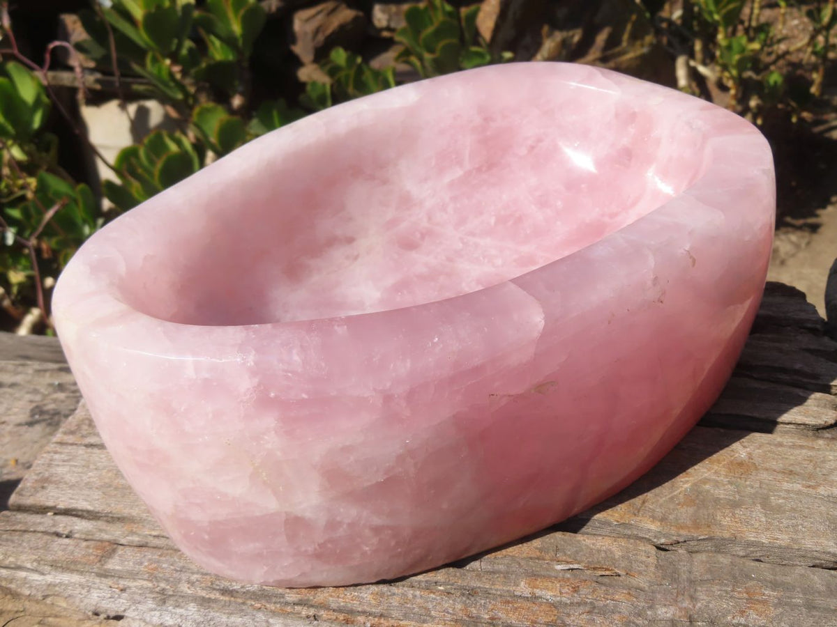 Polished Pink Rose Quartz Bowl x 1 From Ambatondrazaka, Madagascar - Toprock Gemstones and Minerals 