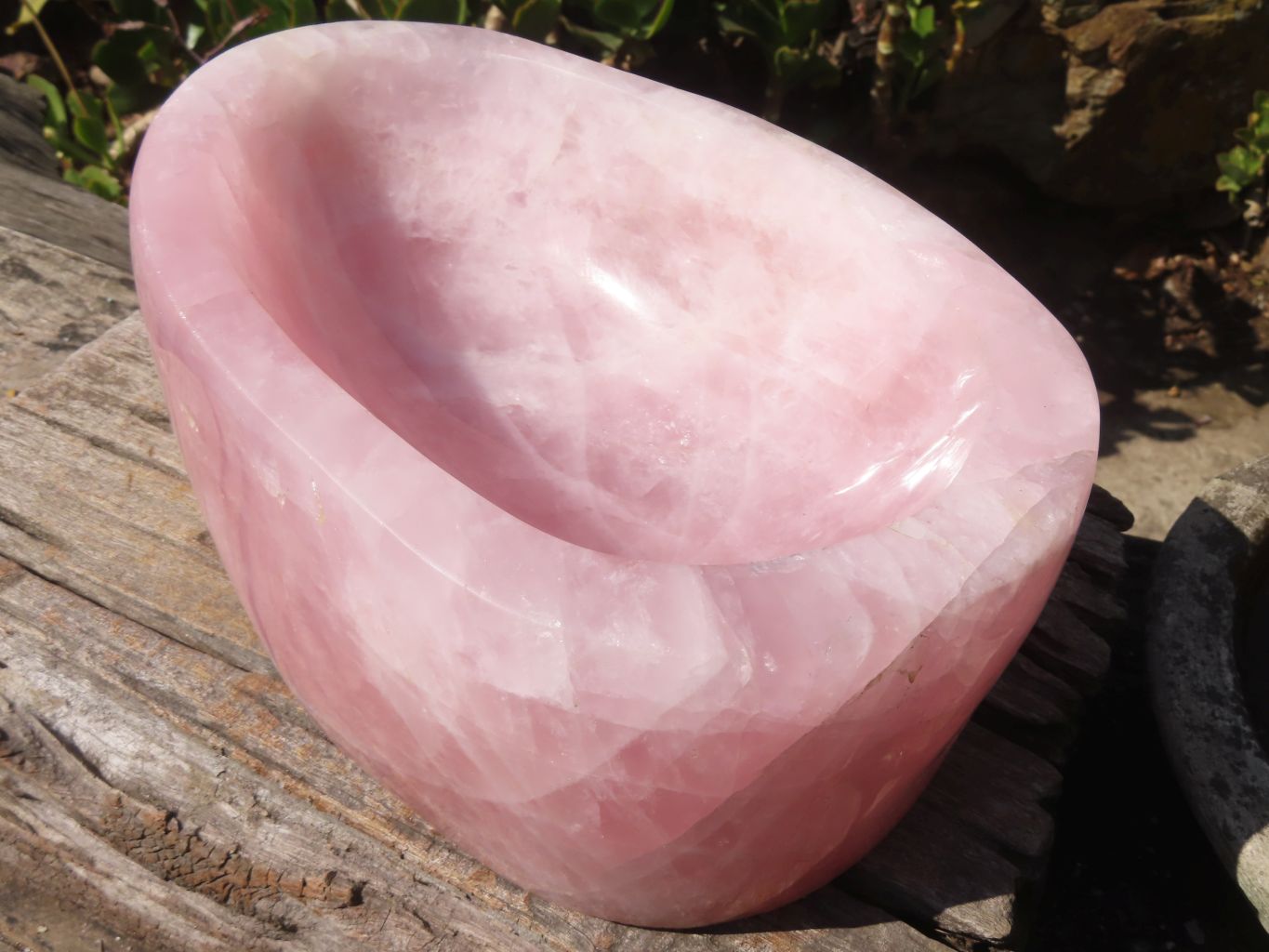 Polished Pink Rose Quartz Bowl x 1 From Ambatondrazaka, Madagascar - Toprock Gemstones and Minerals 