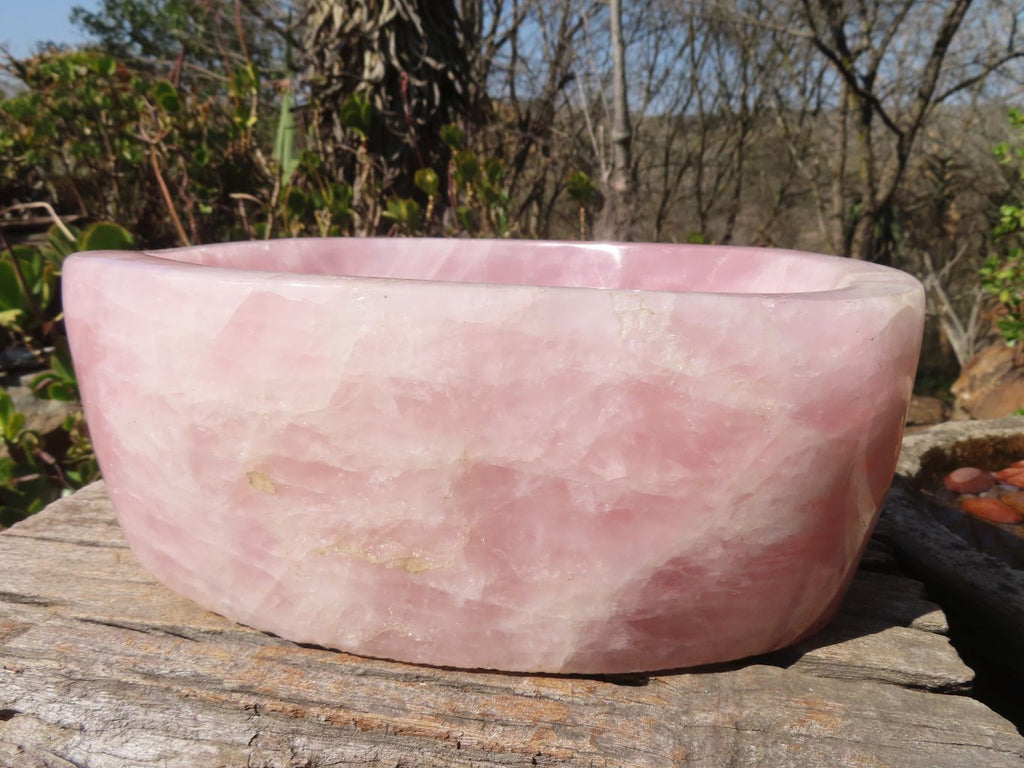 Polished Pink Rose Quartz Bowl x 1 From Ambatondrazaka, Madagascar - Toprock Gemstones and Minerals 