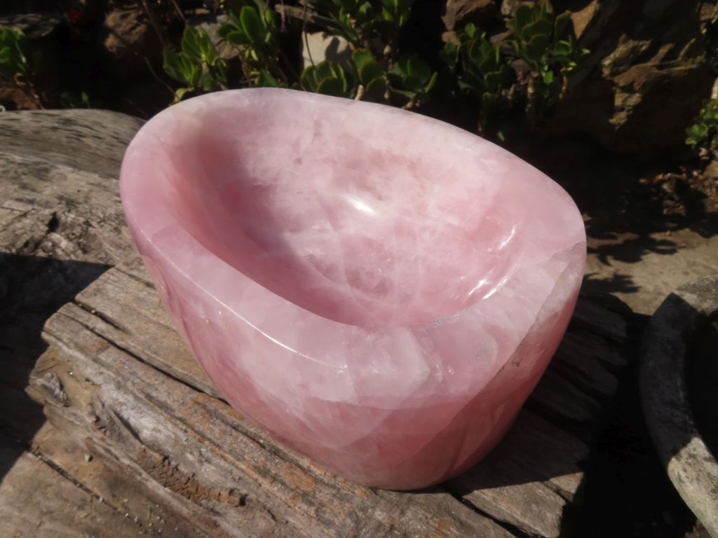 Polished Pink Rose Quartz Bowl x 1 From Ambatondrazaka, Madagascar - Toprock Gemstones and Minerals 