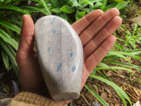 Polished Blue Spotted Spinel Quartz Standing Free Forms  x 2 From Madagascar - TopRock