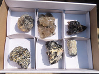 Natural Schorl Black Tourmaline Specimens x 6 From Erongo, Namibia - Toprock Gemstones and Minerals 