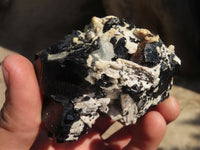 Natural Schorl Black Tourmaline Specimens x 6 From Erongo, Namibia - Toprock Gemstones and Minerals 